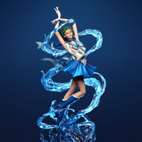 TU042 - Games character design, Sailormoon , 3D Printer Files, 3d STL resin print download files