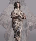 TU128 - Female Character design, Muse ，3d STL resin print download files