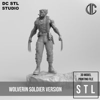 A094 - Marvel superheroes character design file, The Wolverin soldier version, STL 3D model design print download files
