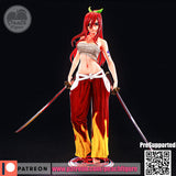 TU163 - Female Character design, Erza，3d STL resin print download files
