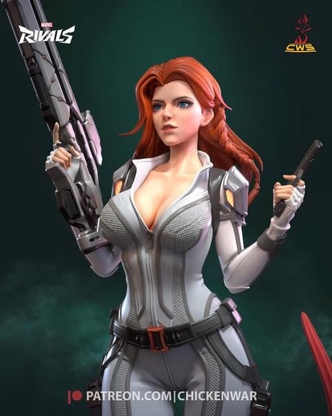 TU077 - NSFW female Character design，Marvel - Black Widow，3d STL resin print download files