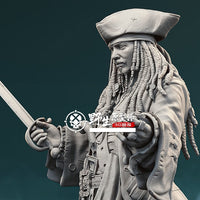 A010 - Movies Character design, The Captain Jackie Sparrow statue design file , STL 3D Model design print download file