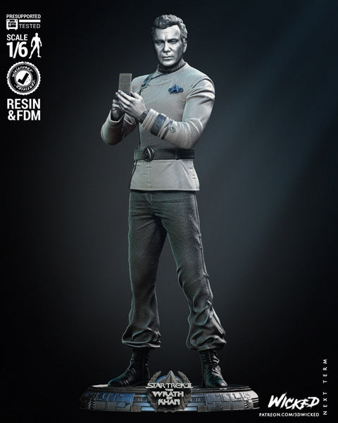 NW008 - Movie character design, Movies Kirk Sculpture , 3d STL print files
