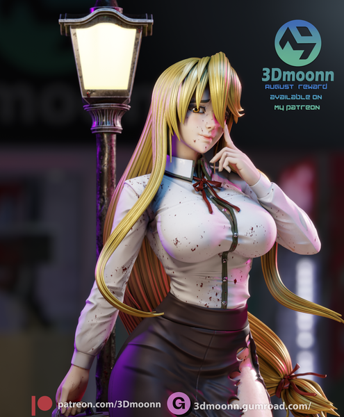 TU112 - Female Character design，High School DxD - Shizuka Marikawa，3d STL resin print download files