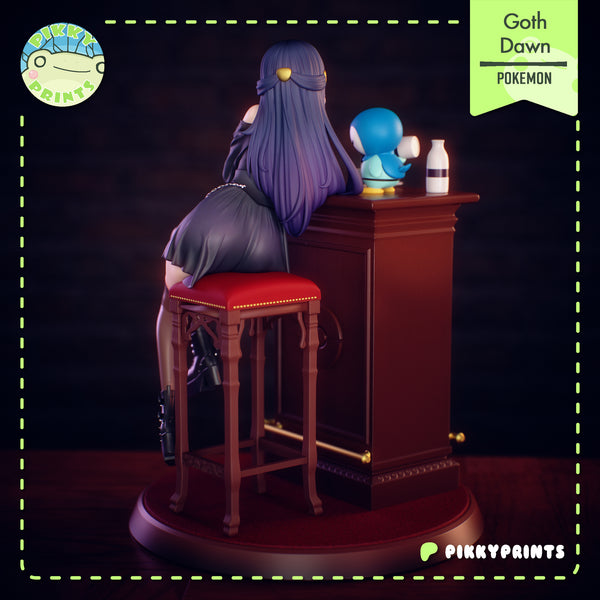 TU009 - Female Character design,Dawn from Pokémon，3d STL resin print download files