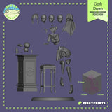 TU009 - Female Character design,Dawn from Pokémon，3d STL resin print download files