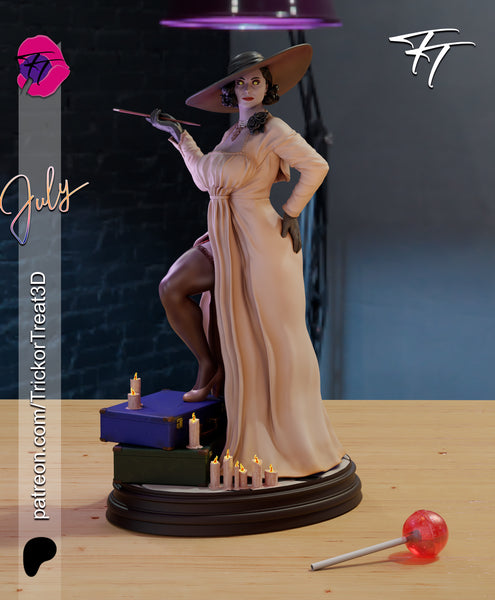 TU165 - NSFW Female Character design, Resident Evil Dimitrescu，3d STL resin print download files