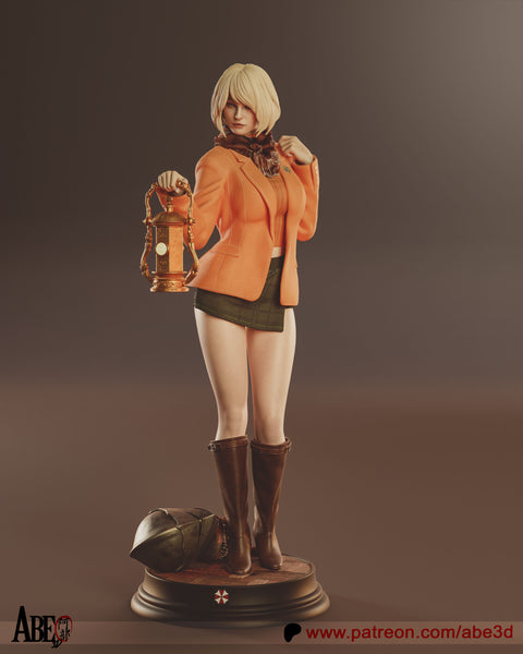 TU134- Female Character design, Ashley Graham，3d STL resin print download files