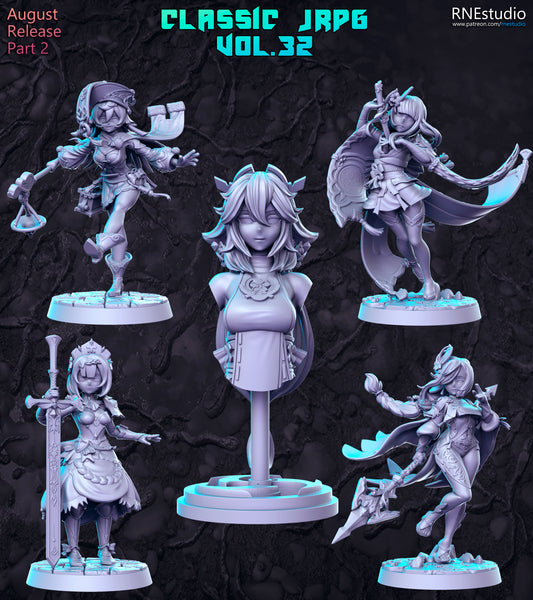 MN002 - Games character design, Genshin Impact, 3d stl print download files