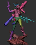 TU129 - Female Character design, Tank Girl，3d STL resin print download files
