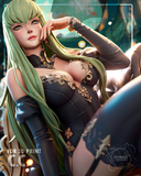 C.C. from the anime series Code Geass. ，Anime Character design, 3d STL resin print download files (R326)