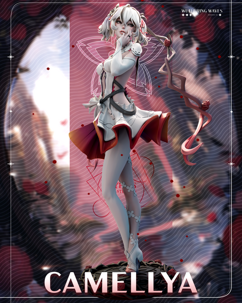 TU029 - Female Character design, Camellya from Wuthering Waves，3d STL resin print download files