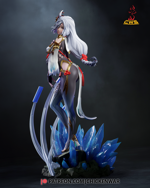 TU002 - Games character design, Genshin impact ShenHe, 3d stl resin print download files