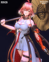 TU079 - Female Character design，Wuthering Waves - Changli，3D STL resin print download files