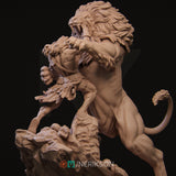MAN191 - Legendary Character design, Heracles and Nemean Lion ，3d STL resin print download files