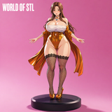 R334 - NSFW Milf Character design, Kitsune, 3d STL resin print download files