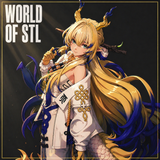 Shu from the game Arknights，Games Character design 3d STL resin print download files（R321 ）
