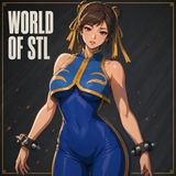 Chun-Li Street Fighter 3D Figure STL - High Detail Anime Girl Statue - Resin Print Ready Digital Download (R307)