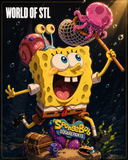 R329 - Cartoon Character design, Sponge Bob,, 3d STL resin print download files
