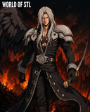Sephiroth from Final Fantasy 7 3D Figure STL File - High Detail Character for Resin Printing ( R344 )