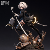 2B Nier Automata，Legendary Character design, 3d STL resin print download files (TU232)