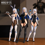 PS5 Waifu character statue, Standard / bunny / NSFW, STL 3D model design print download files (F510)