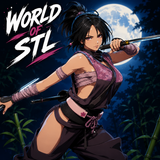 Tenchu: Stealth Assassins (Ayame)  - High Detail Character for Resin Printing, 3d stl file print download ( Y041 )