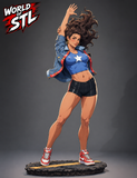 American Chavez, Legendary Character design，3d STL resin print download files (TU218)