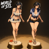 Tifa Lockhart Maid Costume，NSFW Female Character design, 3d STL resin print download files （TU170 ）