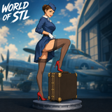 Stewardess ，Legendary Character design，3d STL resin print download files （TU200）