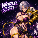 Ivy Valentine from Soulcaliber, Female Character design, Ivy Valentine，3d STL resin print download files (TU156)