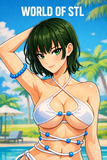 Fubuki from One Punch Man ( Bikini Mode ) ，Anime Character design,  3d STL resin print download files （R300）