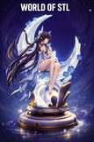 Genshin Impact: Columbina，Games Character design, 3d STL resin print download files （R305 ）