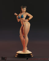 R017 - 3D STL model design download print  files, Games character design, Chun li Bikini