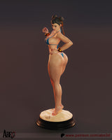R017 - 3D STL model design download print  files, Games character design, Chun li Bikini