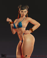 R017 - 3D STL model design download print  files, Games character design, Chun li Bikini