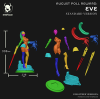 TU070 - Female Character design，Stella Blade - Eve，3d STL resin print download files