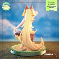 TU107 - Female Character design，Pokemon - Cynthia (Lopunny)，3d STL resin print download files