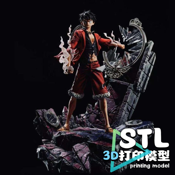 TU019 - Anime character design, one piece luffy, 3d stl resin print download files