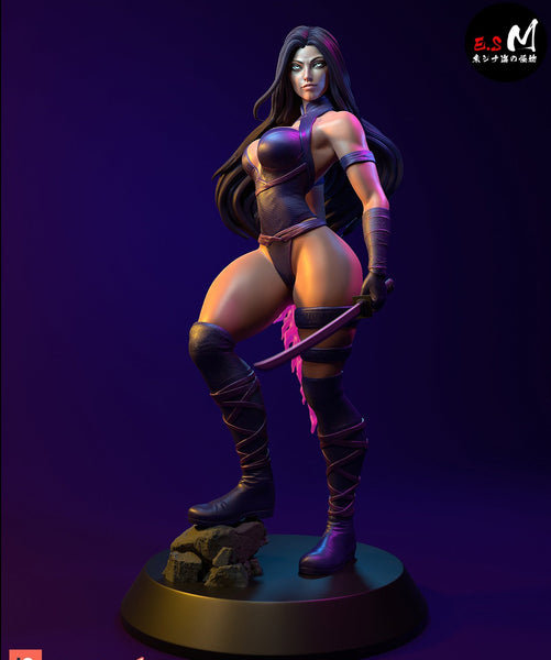 R018 - 3D STL model design download print  files, Comic character design, Psylocke