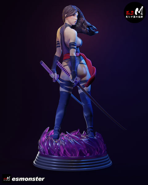 TU076 - female Character design，Psylocke from marvel，3d STL resin print download files