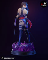 TU076 - female Character design，Psylocke from marvel，3d STL resin print download files