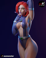 TU117 - Female Character design, Starfire，3d STL resin print download files