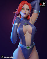 TU117 - Female Character design, Starfire，3d STL resin print download files