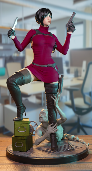 MN016 - Games character design, Ada wong from resident evil, 3d stl print download files