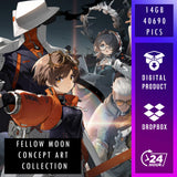 [ Virtual Goods ] DIART004 - Fellow Moon ( 新月同行 ) Character Illustrations Concept Art & Game CG Collection