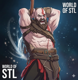 The God of Wars Kratos ，3D STL model design download print  files, Games character design, （R033)