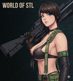 Quiet from metal Gear，Legendary Games Character design, 3d STL resin print download files（Y002 ）