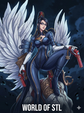 R339 - Games Character design, Bayonetta , 3d STL resin print download files