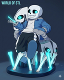 Legendary Character design, Sans Gaster Halloween，3d STL resin print download files (MANGA130)
